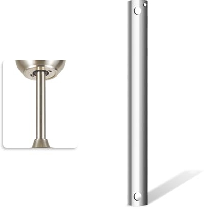 Nianzcy 36 Inch Ceiling Fan Downrod, 3-Foot Brushed Nickel Ceiling Fan Extension Rod, 1-Inch OD, ceiling fan downrods for Various Fans (Nickel, Not Threaded)