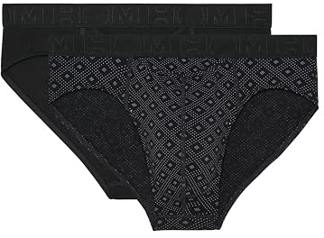 HOM Homme Lot De 2 Slips Ho1 Neels Briefs, Noir, M EU