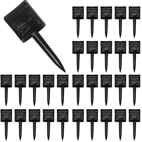 30Pcs Nylon Archery Target Pins,Reusable Black Target Nails for Paper,EVA Foam & Straw Bales,Secure Fixing for Outdoor Shooting Practice & Competition