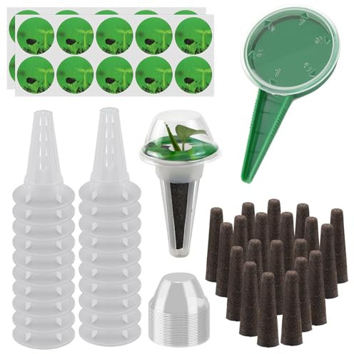 FAELNK Kit de Culture Hydroponique éponges de Culture de Remplacement étiquettes Couvercles Isolants Paniers de Plantes Semoir pour Systèmes de Culture Hydroponique pour Légumes Plantes Fleurs