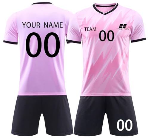 Football Jersey Custom with Name Number Team Logo Football Shirt Short Training Breathable Quick Drying Ball Suit Set for Adult Kids Youths