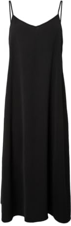 Pieces Pclisa Strap Midi Dress Pwp BC, Negro, M Mujer