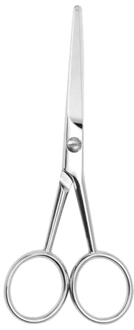 Alipis Tijeras para Barba y Bigote de Acero Inoxidable con Diseño Antideslizante Tijeras Pequeñas de Precisión para Hombres Accesorio de Cuidado Personal Elegante y Duradero