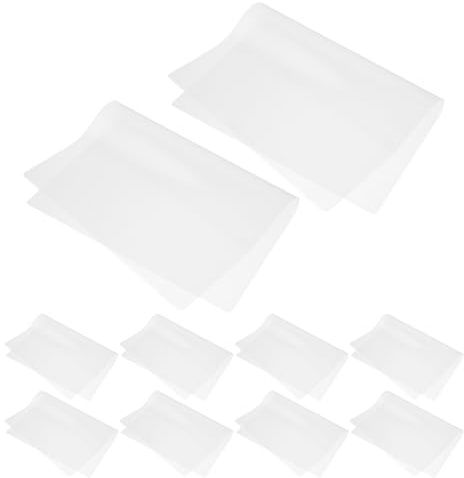 HOMSFOU 100 Fogli pellicola di laminazione in plastica trasparente pellicola di carta laminata per laminazione pvc Transparent