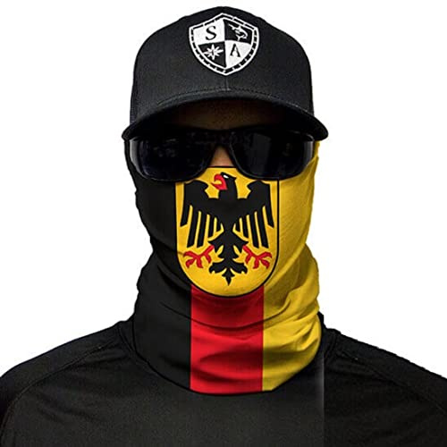 A.S.98 Masque de Protection Contre Le Froid, Motif varié, Multifonction, pour Halloween, Ski, Snowboard, Moto, vélo, pêche, Chasse, Paintball, Drapeau de l'Allemagne
