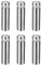 sourcing map 6 Stück Abstandshalter 12×43mm（Dia*H） Edelstahl Schilderhalter Werbeschraube Abstandsschrauben für Schilder Displays, Silber