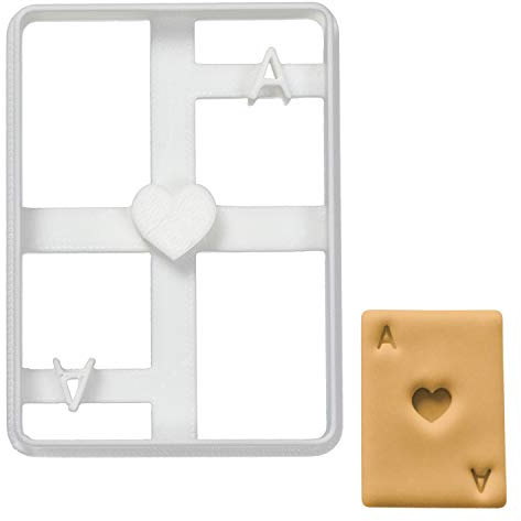 Poker Card Ace of Heart cookie cutter, 1 piece, Ideal for DIY Las Vegas Casino theme party - Bakerlogy