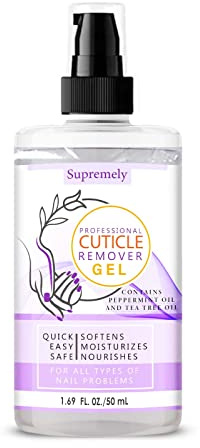 Supremely Gentle Cuticle Remover Nail Gel 50ML Moisturized| Include Lanolin for Brittle Nails Hang Nails and Dry Cuticles