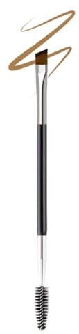 qiipii Eyebrow Brush Professional Double-Ended Angled Eye Brow Spoolie Brushes, Double Head Brush, Makeup Grooming Tool for Precision Application of Eye Brow Powders, Shaping Eye Brow & Lashes