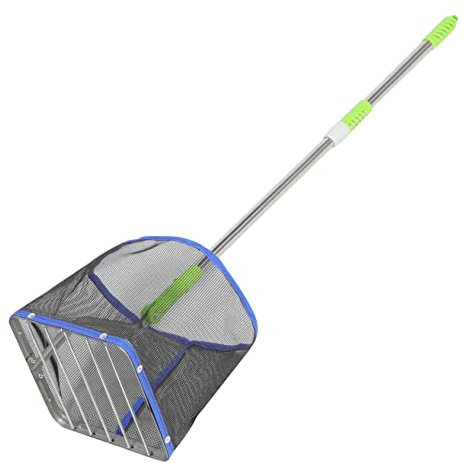 Happyyami Herramienta de recogida de pelotas de tenis de mesa, agarre de mano ajustable, herramientas profesionales, pelotas de tenis, coleccionista, bolsa de red de tenis de mesa, mango telescópico,