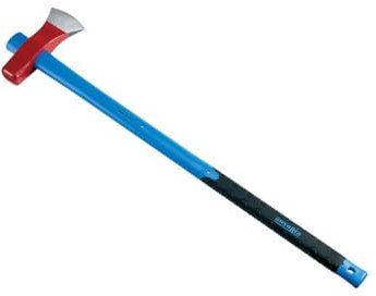 AUSONIA - 84519 FASSER DUNKLER SPALTAXT FUR HOLZCHLÄGER SPALTHAMMER HOLZFÄLLER HOLZSPALTER SCHREINEREI 2,5 KG MIT 90 CM FASERGRIFF