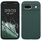 kwmobile Carcasa Compatible con Google Pixel 8a Funda - Case TPU y Silicona antigolpes - Apto Carga inalámbrica - Azul Verdoso