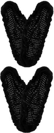 GARIOUANS 2 Pares Guantes Reposabrazos para Silla De Oficina Mangas Protectoras del Brazo De La Silla Reposabrazos Reposo En La De Oficina Poliéster (poliéster) Negro
