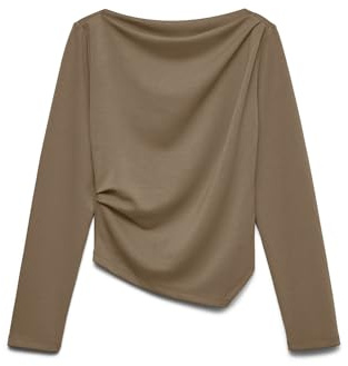 Vero Moda Vmmille LS Boatneck Short Top JRS Noos, Mermaid, XL