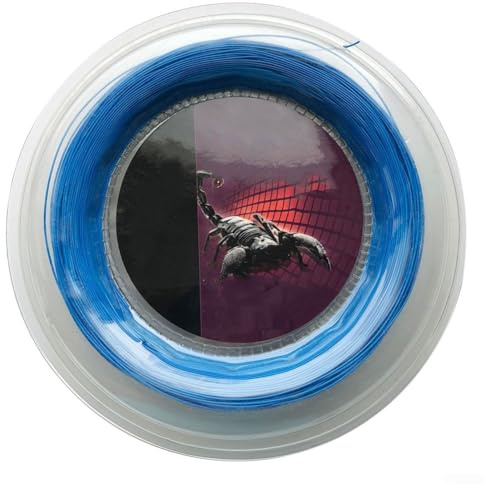 Yhenlovtt Badminton-Saite, 72 mm, 200 m, Blau und Amateur-Zweck, rotes Nylon, Schwarz/Weiß, Trainingsmöglichkeiten (Blau)