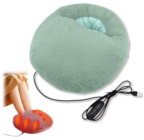 AirBlend Home ToesWarm Calentador de pies USB zapatillas calefactables de felpa para invierno y oficina con temperatura ajustable 50℃-60℃ diseño cómodo para mantener los pies calientes