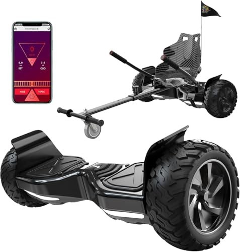 RCB Hoverboards SUV Auto-équilibré, APP contrôle Fonction, Hoverboard de 8,5 Pouces Bluetooth+ Hoverkart Go Kart，Cadeau pour Enfants et Adolescents