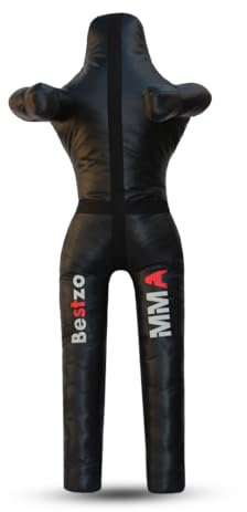 Grappling Dummy for Adult Wrestling Standing Position BJJ Judo Brazilian JIU Jitsu MMA Sparring Self Defense Training Vinyl Dummy Black– UNFILLED