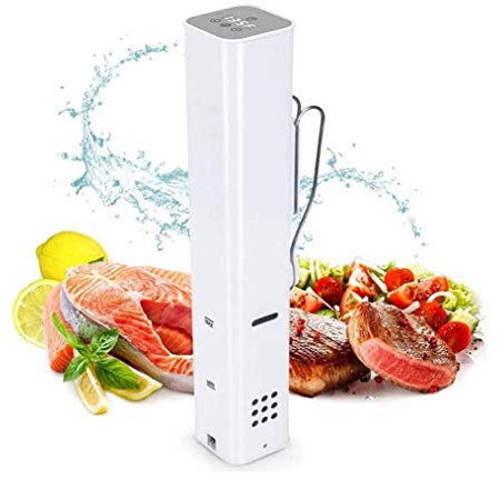 SMSOM Cuiseur sous Vide Ultra-Silencieux, 1800 Watts, circulateur d'immersion | IPX7 imperméable, Blanc