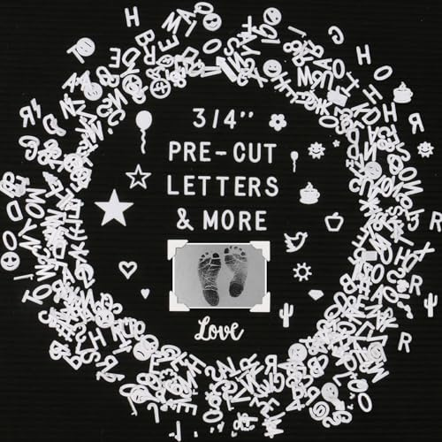 Letters for Letter Board Letters Only, 3/4 inch White Message Board Letters for Felt Letter Board Signs (398 pcs), 0.75” Pre Cut Plastic Letterboard Letters Numbers Symbols for Changeable Menu Board