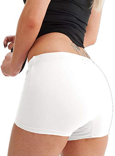 FAIRY BOUTIQUE Womens Plain Hot Pants Comfortable Gym Shorts Ladies Stretchy Elastic Waist Knickers Sexy Neon Shorts