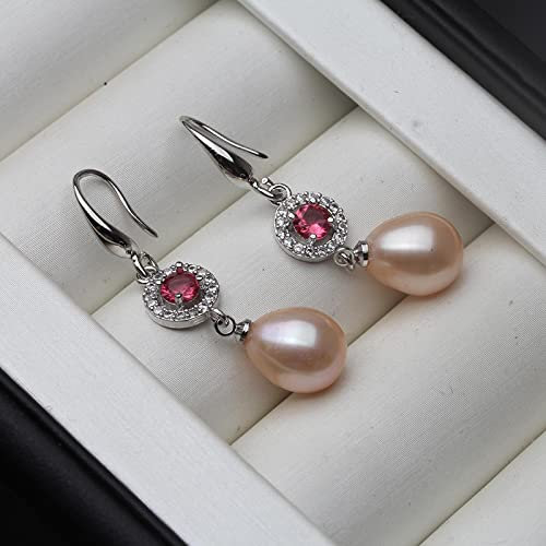 Bysonglezai Perlenohrringe Damen Ohrringe Ohrstecker Schmuck Mädchen Geschenke Ohrhänger High Luster Natürliche Süßwasserperle Tropfen Ohrringe Für Frauen Mode Ohrringe Rosa Perlenohrring