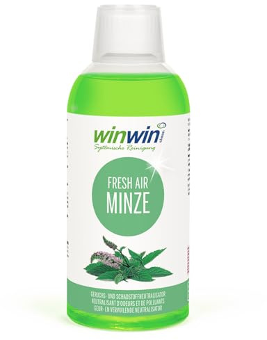 winwinCLEAN® Raumluftdeo 'MINZE' I Luftreinigungs-Konzentrat I Für Luftreiniger, AIR Purifier & Raumluftreiniger mit Wasserfilter I Entfernt Pollen, Staub, Tierhaare, Schimmel, etc I 0,5L