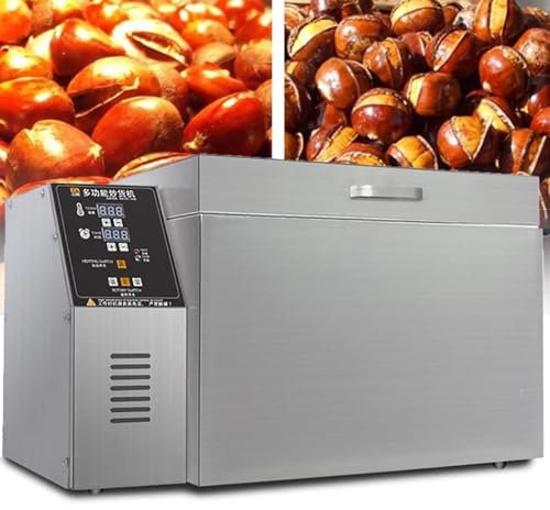 DDZJTPP Tostadora De Café Comercial,Tostadora De Granos De Café Eléctrica,Tostadoras De Café con Sincronización Automática para Uso Doméstico,Sartén Antiadherente,Calentamiento Uniforme,2500g