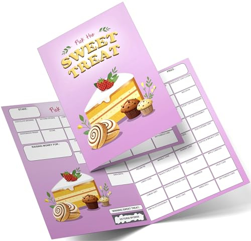 Fundraiser Hero Sweet Treat Fundraiser Scratch Card A4 Size - 50 Names - Double Sided 330gsm Card