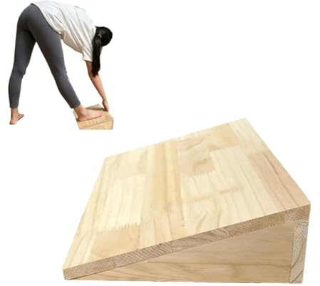 Tavola per allungare i polpacci, attrezzatura da allenamento portatile in legno, allungatore per polpacci, tavola inclinata, per piedi, gambe, ginocchia, caviglie, allenamento, yoga, pilates, fitness