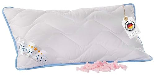 PROCAVE Nackenstützkissen GELSCHAUM, vereinigt die Vorteile von Visco-Schaum und Kaltschaum, Kissen in 40x80cm Kopfkissen-Form, Abnehmbarer und waschbarer Top-Cool Kissenbezug, 100% aus Deutschland