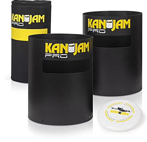Kan Jam Original Disc Toss Game - Kan Jam Rookie, PRO and To-Go Disc Golf Sets with Illuminate LED Frisbee Versions,Black