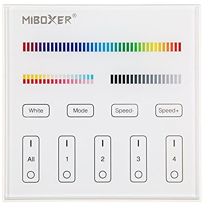 Miboxer Milight Controller MiLight 2,4G 4 Zone TOUCH Wand Controller B4 RGB+CCT für LED Produkte