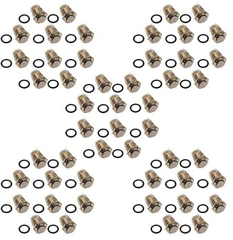 AZDelivery 50 Stück Drucktaster 12V wasserdichte Momentan Druckschalter für Hupenknopfschalter, Türklingelschalter, Netzschalter, elektrische Geräte 12mm Durchmesser Druckknopfschalter