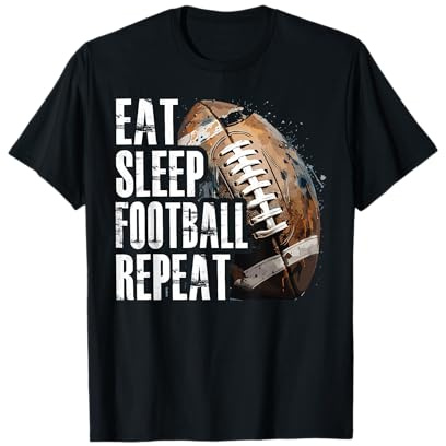 Eat Sleep Football Repeat – American Football T-Shirt