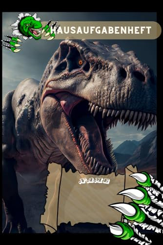 Hausaufgabenheft Dinosaurier: T-Rex | Dino.: Hausaufgabenheft, perfekten Start ins neue Schuljahr.