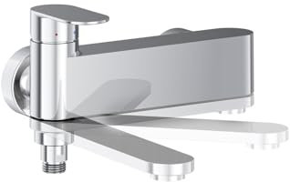 Robinet de salle de bain | Design réduit | Mitigeur de baignoire à une main | Robinet de baignoire | Solution unique | CR II 022 noir, chrome | RAVAK (Chromée)