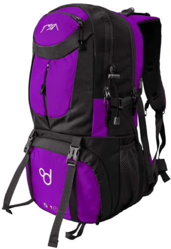 OcioDual Mochila Senderismo 50L, Mochila Trekking Multifuncional, Ligera, Impermeable, Plegable, Mochilas Montaña para Camping, Acampada, Escalada, Marcha Nórdica