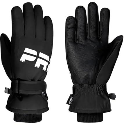 Feelorna Gants d'hiver pour homme et femme - Gants de ski imperméables avec doublure en polaire - Coupe-vent - Écran tactile - Gants de cyclisme chauds pour le ski, le cyclisme, l'équitation, la