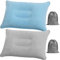 Amexo Lot de 2 coussins gonflables pour le camping, les voyages, les voyages, la voiture, la plage, la voiture, la plage, avec 2 poches à cordon de serrage, pour le bureau, l'extérieur