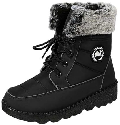 Apres Ski Femme Bottes De Neige Botte Hiver Imperméable Bottines Boots Fourrées Apres-Ski Chaussure Bottine Botas Chaussures Glacia Barefoot Grand Froid Fourrée D'hiver Chaude Randonnée Après-Ski