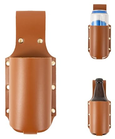 Regali per il papà Accessori per la birra Fondina per cintura per birra Festa del papà Regalo per birra Accessori Cowboy Cintura portatile Portabottiglie da moglie Figlio Figlia per feste da uomo