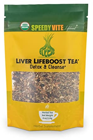 Liver Detox Tea | USDA Organic (4 oz) by SpeedyVite - Cleanses, Supports Liver, Gallbladder Health with Dandelion Leaf, Fennel, Ginger and more