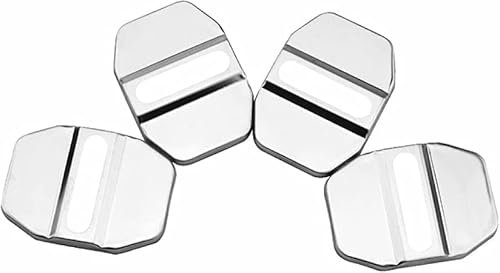 4 Pezzi per Fiat 500X 500 X 2015-2020 Copertura per Serratura della Portiera dell'auto, in Acciaio Inossidabile Fibbia Striker, Coperchio Blocco Porta