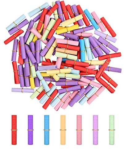 100 Rollos de Papel de Deseo de la Suerte Papel de Carta de Mensaje de Deseo Mini Mensaje de Papel Mensaje de San Valentín en un Rollo de Papel de Botella para Regalo de Amistad Decoración de Boda