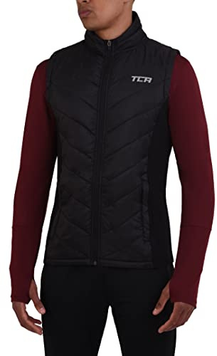TCA Boys' Excel Runner Walking Hiking Lightweight Thermal Padded Gilet with Zipped Pockets - Black Stealth, 12-14 Years