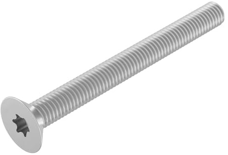 SECCARO försänkt skruv M2 x 20 mm, rostfritt stål V2A VA A2, ISO 14581, sexkant (TX), helgängad, 20 stycken