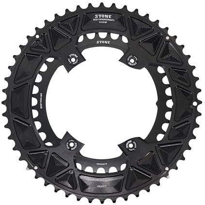 DJC Stone 110bcd Round Double Chainring for Shimano 105 R7100 UT R8100 DA R9200 R9100 Ultegra R8000 105 R7000 R9000 Road Bike 56-42T 55-40T 54-40T 53-39T 52-36T 50-34T 48-33T 46-32T(Round 54-40T)