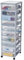Iris Ohyama, Plastik-Aufbewahrungsturm, 10 Schubladen, 7L Schreibtisch, Intarsien-Griff, 4 abnehmbare Räder, DC-010, Grau- B29 x T40 x H100.5 cm