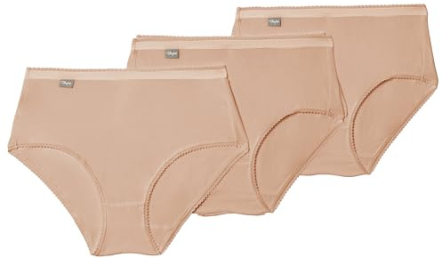 Playtex Lot de 3 Culottes Coton Confort Durable Coton Stretch Femme x3, Chair, L